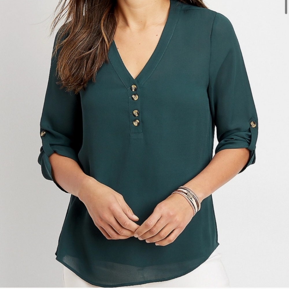 Maurices Atwood Blouse 3/4 Sleeves